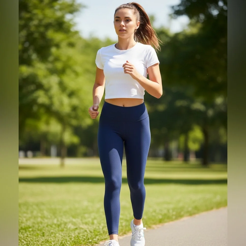 ALO Yoga High-Waist Airbrush Leggings - Size XS (Dark Blue)